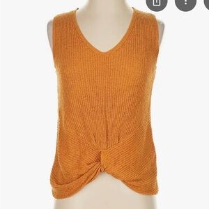 Orange Sleeveless Sweater